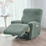 Jacquard Split Recliner Sofa Covers Elastic Stretch Relax Armchair Cover Non-Slip Reclining Single Sofa Slipcovers Living Room