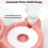 2-in-1 Gravity Water Dispenser & Food Bowl for Cats and Dogs
