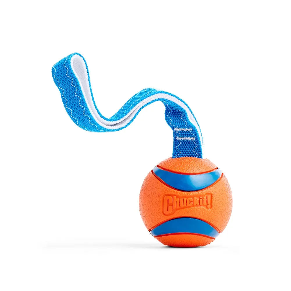 Large Dog Tug Toy with Ball and Pull Strap Interactive Chew Toy for Aggressive Chewers Medium Big Breed Dogs 60 100 lbs Tough Durable Rubber Ball for Tug of War Fetch Outdoor Play Teeth Cleaning