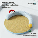 Breathable ice silk cat nest summer cooling pet bed removable washable cushion for cats  sleeping mat