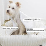 Waterproof Dog Blanket Soft Pet Cat Blanket Cozy Calming Sherpa Corduroy Fleece Blanket Reversible Furniture Bed Protector for