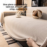 Boho Sofa Slipcover Couch Cover Living Room Pet Soft with Tassel Washable Chenille Protector Sofa Covers Throw Blanket Stylish