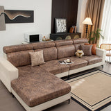 fashion New composite material sofa cushion cover, PU leather texture, water-resistant,stretch couch slipcover protect for dogs