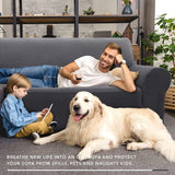 Jacquard Stretch Couch Cover Universal Sofa Covers Dog Cat Pets Friendly Washable Furniture Protector Fitted Sofa Slipcovers