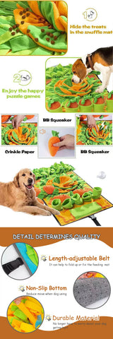Pet Sniffing Mat Indoor Dog Walking Dog Cat Foraging Toy Dog Stress Relief Puzzle Treasure Hunt Game Slow Eating Mat