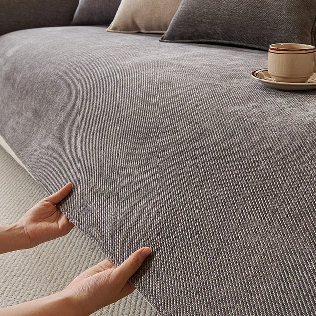 Solid Color Waterproof Chenille Sofa Cushion 2026 New Four Seasons Universal Simple Modern Cushion Non-Slip Sofa Cover