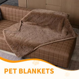 Winter Waterproof Calming Pet Blankets for Dogs Waterproof Long Faux Fur Fluffy Blanket for Doggie Cats Sherpa Fleece Warm Couc