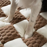 New Arrival Plaid Pet Bed Cushion - Comfortable Dog & Cat Sofa Bed for Home Use