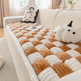 Modern And Simple Flannel Sofa Cushions 2024 New Autumn And Winter Anti Slip And Dustproof Thick Cushion Cover Cloth Towel