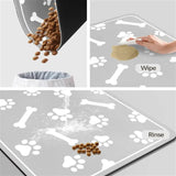 Winter Feeding Mat-Absorbent Pet Placemat for Food and Water Bowl with Waterproof Rubber Backing Quick Dry Water Mat for Dog Cat