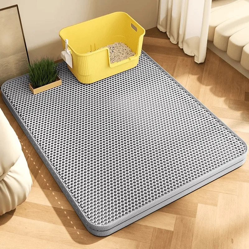 Extra Large Cat Litter Mat Heavy Duty Waterproof 2 Layer Non Slip Washable Pet Floor Protector Litter Box Sand Stopper.