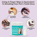 Pet cleaning products Disposable finger toothbrush Pet teeth cleaning finger covers wet wipes Dog cat oral cleaning 50pcs/1pack