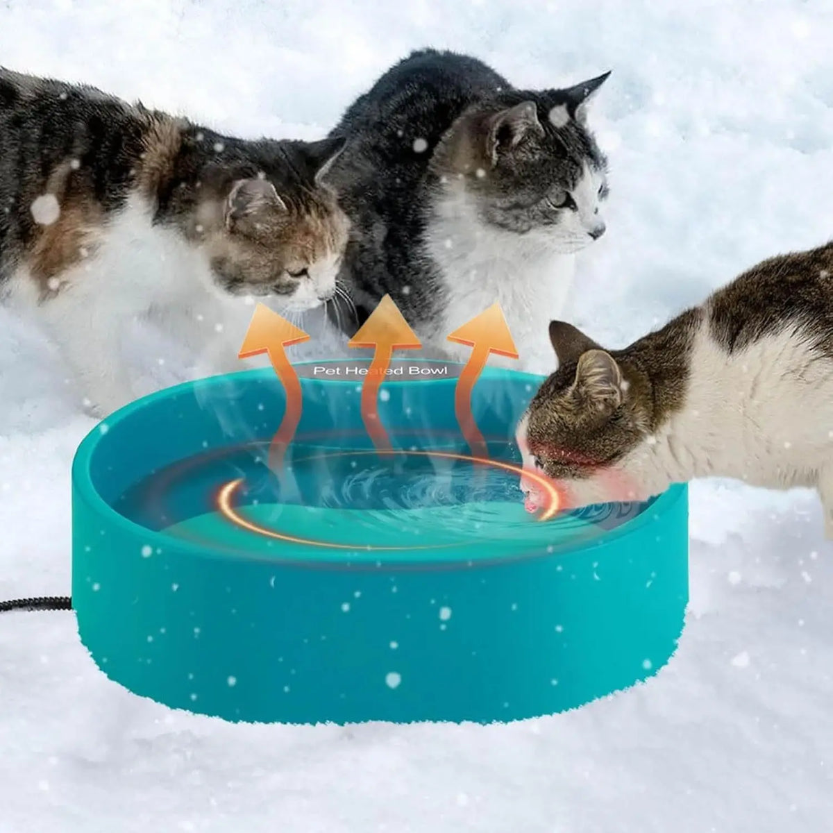 Heated Pet Bowl 3.7L – Thermostatic Anti-Freeze Water & Food Dish