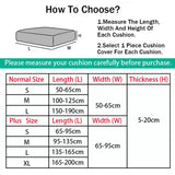 Waterproof Sofa Seat Cushion Cover Stretch Jacquard Sofa Cover Furniture Protector for Pets Kids Removable L Shape Couch Covers