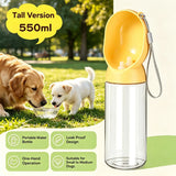 1/2PC 550ml Tall Version Portable Dog Cat Water Bottle Leak-Proof Outdoor Pet Travel Drinking Water Feeder with Lanyard