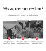 Leakproof Dog Water Bottle – 300 / 350 / 550 ml Travel Bowl