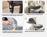 Space-Saving 360° Rotating Cat Tree, Height Adjustable Cat Condo, Desktop Cat Bed for Large Cats, Easy to Assemble