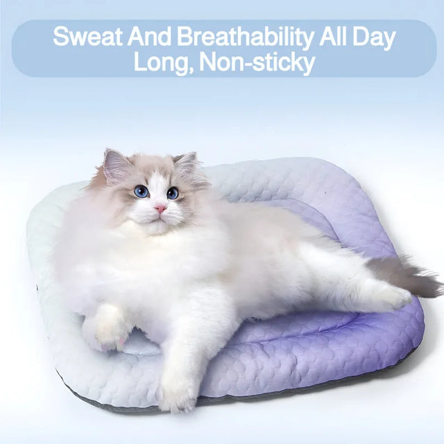 Summer Pet Cooling Pad Breathable Ice Bean Mat Comfortable Sleeping Bed for Cats Dogs Indoor Home Pet Supplies