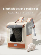Multi-Functional Fashionable Pet Backpack Carrier: Spacious, Breathable & Portable for Cats and Dogs