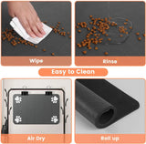 Dog Cat Food Mat - Pet Water Bowl Mats - Feeding Mat for Cat Dog Bowls - Pet Placemat Absorbent Quick Dry Non-Slip