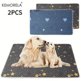 2PCS Washable Reusable Pet Urine Pads Multipurpose Floor Mat for Cats And Dogs Suitable for Dog Cages Garden Picnics All Seasons