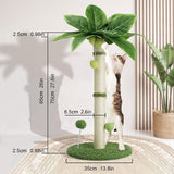 Cat Scratching Pos for Cats 65cm Tall Scratch Tree with Premium Sisal Rope Two Interactive Dangling Balls and Spring Ball Toys