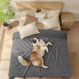 Waterproof Dog Blanket for Small Puppy Ultra-Soft Calming Cut Pile Flannel Throw Durable and Warm Furniture Protection for Couc