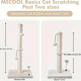 34-Inch High Cat Scratching Post Premium Basic Cat Scratching Indoor Sisal Scratching Post Tree Strap Hanging Ball for Adult Cat