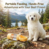 1/2PC 550ml Tall Version Portable Dog Cat Water Bottle Leak-Proof Outdoor Pet Travel Drinking Water Feeder with Lanyard