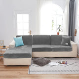 Velvet Sofa Cushion Cover For Living Room Solid Color Soft  Sofa Cover Spandex Slipcover Furniture Protector Stretch Couch Cover