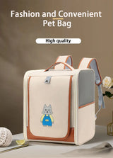 Multi-Functional Fashionable Pet Backpack Carrier: Spacious, Breathable & Portable for Cats and Dogs