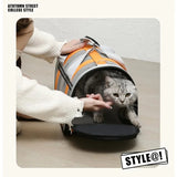 Breathable cat outing bag Pet dog Summer cross outdoor travel portable collapsible small and medium dog cage mesh