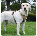 Dog Harness with Airtag Holder and Leash Set-Premium Oxford Breathable Material Durable Reflective Dog Harness and Leash Set