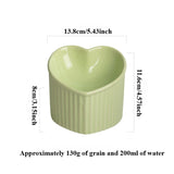 Slanted Ceramic Cat Bowl with Stand - Anti-Tip Elevated Cat Food Dish for Neck Protection, Cute Pet Feeding Bowl dogs universal