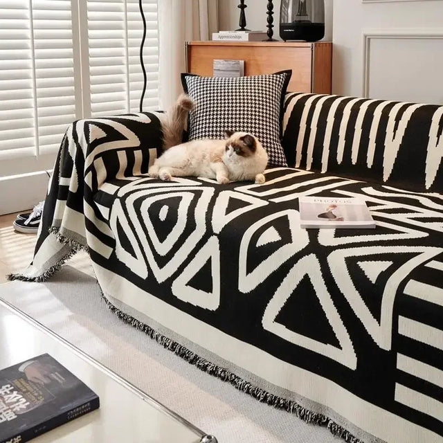 1pcs Chenille Sofa Cover Durable Anti Cat Scratch All-in-One Universal Blanket Cushion Dust-Proof All Seasons Home Decoration