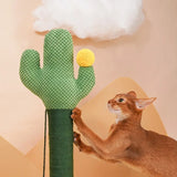 Woven Rope Cat Scratcher Board Desert Cactus Tree Sisal Cat Scratching Column Vertical Cat Claw Board Does Not Shed Crumbs