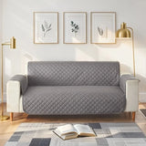 Waterproof Sofa Cover 1/2/3/4 Seater Non Slip Couch Covers For Pets Kids Sofa Protector Cover With Elastic Strap Home Decor Gray