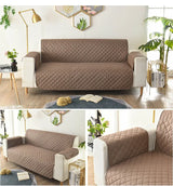 Waterproof Sofa Cover 1/2/3/4 Seater Non Slip Couch Covers For Pets Kids Sofa Protector Cover With Elastic Strap Home Decor Gray