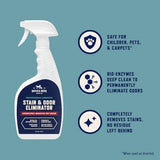 Stain and Strong Odor Eliminator, Enzyme Cleaner, Pet Odor Eliminator for Home - Carpet Stain Remover for Cats and Dog Pee - Ur