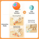 ROJECO Smart Cat Toys Interactive Cat Bouncing Ball Automatic Rolling Ball Training 360° Auto-Rotating Electric Toy For Dog Pet