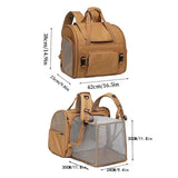 Expandable Pet Carrier Backpack, Portable Cat Travel Backpack with Breathable Mesh, Foldable Dog Carrier for Small Dogs & Cats