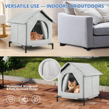 All-Season Waterproof Cat House with Winter Warm & Summer Cool Pet House Foldable Shelter for Indoor & Outdoor USE