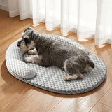 Summer Ice Silk Cooling Dog Bed Oval Breathable Heat Dissipation Cat Mat Pet Nest Cooling Pad for Small Medium Large Dogs Cats