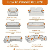 1/2/3/4 Seater Elastic Sofa Cover, Stretch Full Wrap Sofa Protector, Pet Anti-Scratch & Dust Proof, Removable Washable Slipcover