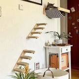 Solid Wood Cat Tree Tower Multi-Level Climbing Frame Sisal Scratching Post Activity Center Pet Furniture for Indoor Cats Kittens