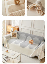 Thicken chenille Green Sofa Cover Sofa Blanket simple geometrical cushion ins wind sand hair towel fashion blanket Sofa Towel