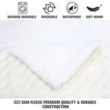 Waterproof Dog Blanket Soft Pet Cat Blanket Cozy Calming Sherpa Corduroy Fleece Blanket Reversible Furniture Bed Protector for