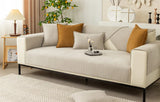 Striped Living Room Sofa Cushion Simple Non-Slip Sofa Cushion Armrest Backrest Universal Sofa Cover Chenille Fabric Solid Color