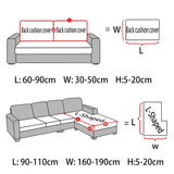Waterproof Sofa Seat Cushion Cover Stretch Jacquard Sofa Cover Furniture Protector for Pets Kids Removable L Shape Couch Covers