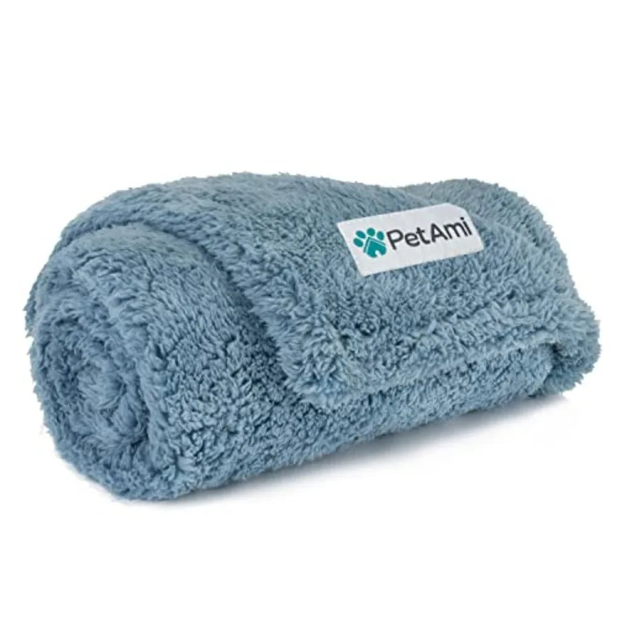 Fluffy Waterproof Dog Blanket for Couch and Bed, Reversible Sherpa Pet Throw, Pee Proof Furniture Protector Sofa Cover, Washabl
